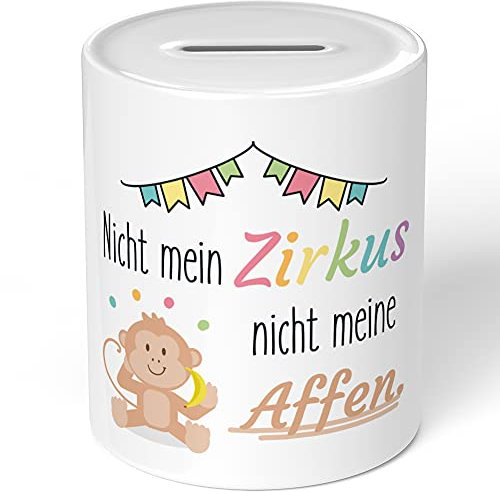 JUNIWORDS Spardose Sparbüchse, Nicht Mein Zirkus Nicht Meine Affen