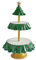 Plato de fruta para árbol de Navidad con doble capa para tartas, soporte para pastelería, soporte para cupcakes, bandeja para servir para fiestas, bodas, decoración del hogar, tamaño grande (A)