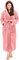 NY Threads Frauen Fleece Kapuzen-Bademantel - Plüsch Lange Robe, Koralle, Large