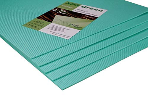 HEXIM Isolamento acustico – eccellente isolamento acustico e termico per parquet e pavimenti in laminato – XPS Green, 100 x 50 cm per pannello (5 mm, 1 metro quadrato)