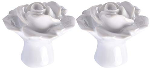 Beavorty Zubehör Möbelknöpfe Möbelknöpfe Vintage Bauernschrank 2Pcs Keramikschrankkn? Rose Blumenschubladen Kommode Zuggriff Schubladengriffe Schrankknöpfe Möbelknöpfe Kinder Rose