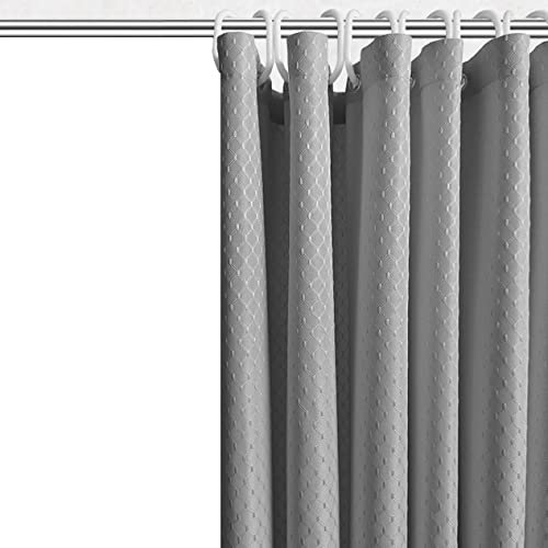 FANIVIN Rideau de Douche imperméable en Polyester Rideaux Baignoiree avec Crochets Lavable en Machine Gris Largeur 150cm Hauteur 180cm