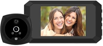 1080P Judas Numérique de Porte, Visiophone Connecté Interphone Vidéo, Caméra avec 4.1 Pouces Moniteur sur Batterie 3800mAh,PIR Motion Detection, Audio Bidirectionnel, Caméra Grand Angle 120°