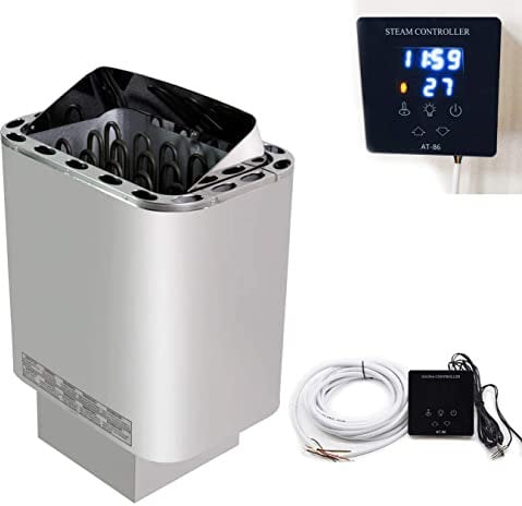 UIGJIOG Riscaldatore Sauna 3-9 Kw da 30 A 110 ° C Termosferia di Protezione Surriscaldante Termostato Sauna Sauna Elettrica Stufa Sauna Bagnata E Asciuga,4.5KW