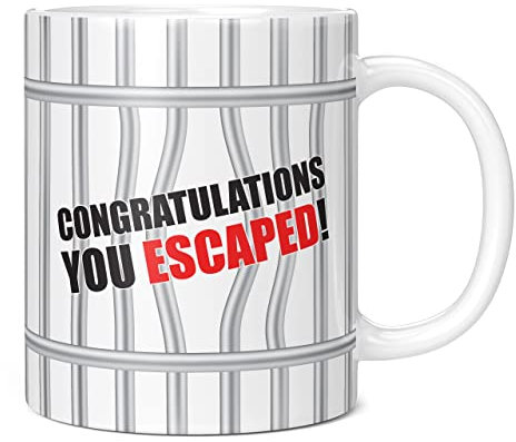 Mug Monster - Regalo per collega, congratulazioni che si sono fuggiti divertente tazza, pensione o nuovo lavoro, lavoro lasciando addio regalo per uomini o donne, tazza bianca da 590 ml