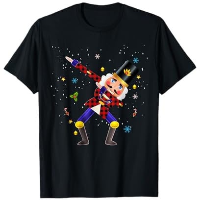 Red Plaid Dabbing Nutcracker Christmas Costume Nutcracker T-Shirt