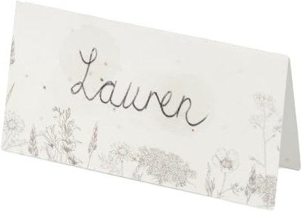 Talking Tables Tischkarten mit Blumenmuster, 20 Stück, aus pflanzbarem Samenpapier, umweltfreundliches Partygeschirr | Frühlingstischdekorationen, Waldwald, Feendekorationen, Geburtstag, Hochzeit