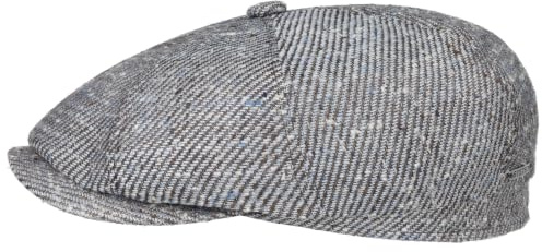 Stetson Hatteras Flatcap Brown-Blue Mehrfarbige Mütze 100% Baumwolle Handmade in Germany Herren Frühjahr Sommer
