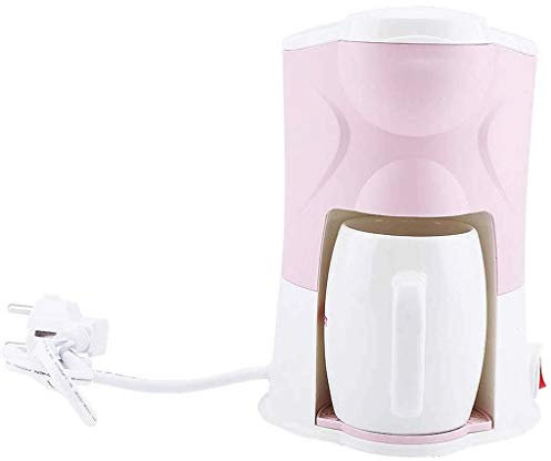 FLBT Machine à café ， Machine à café et Expresso Machine à café, Machine à thé Automatique Goutte à Goutte Domestique Petite Mini Machine à café Maison (Couleur : Rose) Needed
