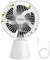 Miady USB Fan, Quiet, 5000 mAh Table Fan (Hours Runtime) 135° Oscillation 3 Speeds, USB C Rechargeable Battery Mini Fan for Office and Bedroom, White