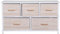 Requena Wide Chest of Drawers, 5 Drawers with Wood Top and Large Storage Space, Easy to Install Room Organizer, for Bedroom, Living Room, Nursery Room, Hallway CD-206-BEECH-WH