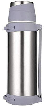 OQHAIR Isolation Timbale Isolation en Acier Inoxydable Ménage Grande Capacité Thermos Pot Extérieur Voyage Bouilloire Pot pour Voyage Thermos (Couleur : Argent) (Argent)