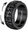 Supcare Herren Vikinger Personalisiert Spinner Edelstahl Stimmungsring Schwarz Fidget Gravur Nordisch Wikinger Runen Fingerring Drehbar Bandring Modeschmuck für Jahrestag