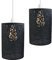 DC VOLTAGE 2 Pack of Pendant Light Shade Metal Drum Shaped Lampshade Industrial Easy fit Ceiling Indoor Wire cage Lampshade for Kitchen Living Room Corridor (Black)