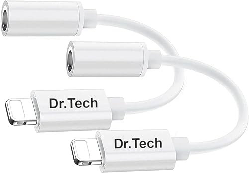 2 Pack Headphone Adapter for iPhone to 3.5mm Headphone Jack Earphone Converter for iPhone 13/12/11/Xs Max/XS/X/XR/8+/Pro for iphone Headphone Audio Jack Adapter Earphone Adaptor Support All iOS