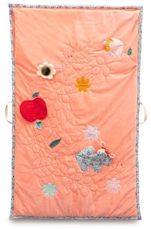 Lilliputiens - Spielmatte & Schlafsack - 2-in-1-Tagesdecke Stella das REH für Babys - Sensorische Spielmatte und kuscheliger Schlafsack - Interaktive Aktivitäten, leuchtende Sterne - 83462