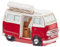 CREATIV DISCOUNT Miniatur-Camping-Bus, Rot-Weiß, Größe ca. 4,5 cm