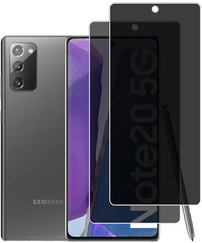 KELOLIN [2 pièces] Anti Espion Verre Trempé Protection écran Pour Samsung Galaxy Note 20 5G 9H Dureté, Anti Rayures, Confidentialité Protecteur d'Écran Verre Pour Samsung Galaxy Note 20 5G
