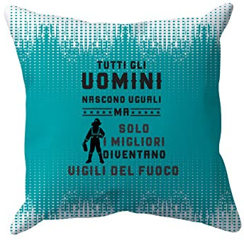 t-shirteria Cuscino Vigile del fuoco Tutti gli uomini nascono uguali ma solo i migliori diventano Vigili del fuoco Idee Regalo Amico Idea Regalo Compleanno