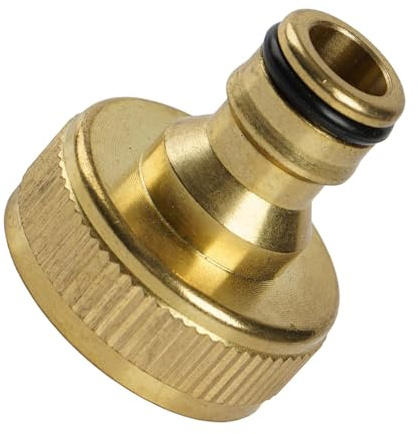 BEGRIS® Universal Wasserhahnanschluss, Wasserhahn Adapter für ½ Zoll Schlauch, Kunststoff Schlauchanschluss verhindert Wasseraustritt, Hochwertiger ABS Wasserhahn Aufsatz Garten (1, Messing)