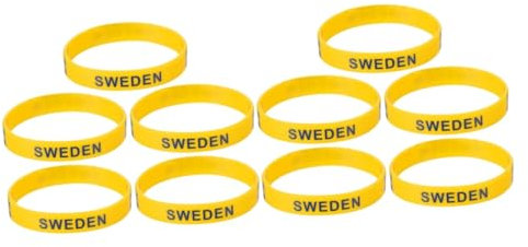 Milisten 2 Set Di Braccialetti Sportivi in silicone Con Bandiera Nazionale Design Da Polso Per Partite Di Calcio 5 Pezzi*2