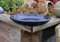 Generisch NEU !! Untersetzer/Teller/Vogeltränke ø 23 cm aus winterfesten Steinzeug blau glasiert Unterteller Pflanztopf Garten Deko Mediterran