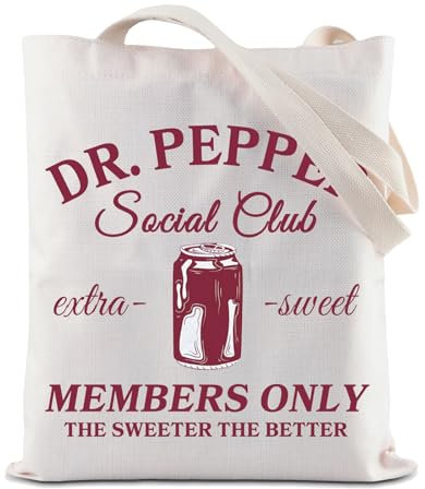 BAUNA Soda Soda Social Club Einkaufstasche, wiederverwendbar, Geschenk für Limonadenliebhaber, Geschenk, Tragetasche nur für Mitglieder, 32*37CM