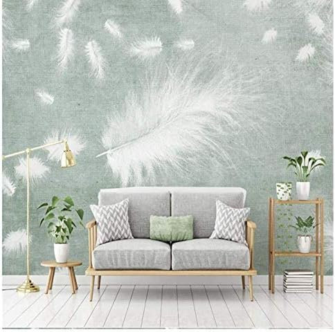 Weißes Blatt 3D Fotohintergrund Wohnzimmer Schlafzimmer Wohnkultur Wandbild Tapeten Wohnkultur Fototapete 3D Effekt Wohnzimmer Schlafzimmer Kinderzimmer-300cm×210cm
