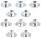 10 Pcs Flanschkupplungsverbinder, M8 / M10 Flansch Loch-T-Mutter, verzinktes Eisen, runde Basis,T-Mutter Montage Hardware Fitting Fastener durch Loch Flansch Einsatz Innengewinde