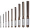 QUARKZMAN 9Pcs Jeu de 9 Alésoirs à Main 3mm 4mm 5mm 6mm 8mm 10mm 12mm 14mm 16mm H7 Métrique en Acier Allié Foret Alésoir à Flûtes Droites Outil de Coupe en Acier pour le Métal