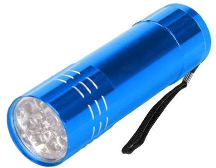 WedDecor UV Torch, Ultraviolet Torch with Black Light for Pet Urine and Stain, Money Checker, LED Flashlight, Portable Torch, 3 x AAA Battery (Not Included), Stain Finder for Carpets, Blue, 1pc