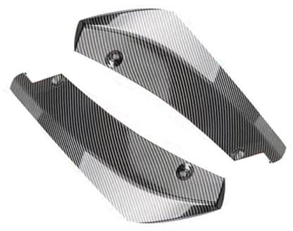 YUEGOO Minigonne Laterali per Auto per Fiat Grande Punto (2006-2012), Gonna Laterale Estensione Rocker Pannello Divisore Labbro Splitter Laterale per Auto Modifiche Accessori,Rear-Carbon Fibre