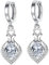 WRITWAA 1 Paar Tropfenohrringe Wassertropfen Ohrringe herzförmige Ohrringe Tropfenohrtropfen Strass-Ohrringe anhänger für ohrringe anhänger ohrringe Damen Ohrringe Ohrhänger Kupfer Silver