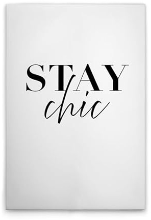 A.S. Création Leinwandbild Stay Chic - Wandbild in Weiss, Schwarz - 80 x 120 cm - DD133120