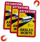 3 Stück Toter Winkel Aufkleber, Magnetische Warnschilder Achtung, Attention Angles Morts Aufkleber, 17x25cm Wasserdicht Autoaufkleber mit UV Schutz für Bus und Wohnwagen