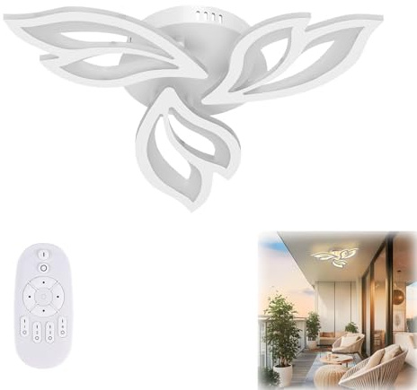 ACXIN LED Deckenleuchte Dimmbar mit Fernbedienung Schlafzimmer Lampe, 60W LED Deckenleuchte Wohnzimmer 2800K-6500K Deckenbeleuchtung Kronleuchter für Kinderzimmer Küche Hallway Esszimmer