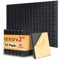 HERTBER 12 Pack Sound Proofing Panels, 12x12x2 Inch Acoustic Wall Panels, Self Adhesive Soundproofing Panels with Strong Glue, High Density Acoustic Panels for Sound Absorption and Echo Control