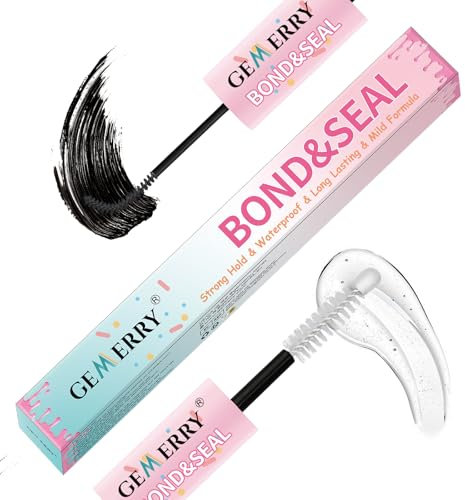 GEMERRY Bond and Seal Lash Glue, Lash Bond and Seal Cluster Eyelash Glue for DIY Individual Eyelash Extensions,Super Strong Hold Cluster Lash Adhesive