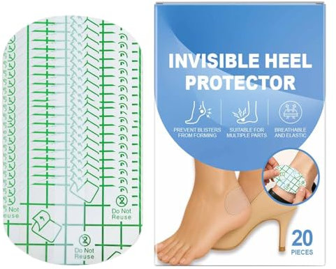 Parche protector de ampollas invisible, gel antihumedad para el talón, adhesivo invisible antidesgaste para pies, transpirable, protector de ampollas para hidratar el pie seco agrietado y plantar
