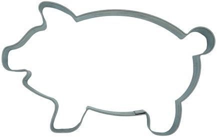 Kaladia Plätzchenausstecher Schwein - Ausstechformen aus hochwertigem Edelstahl – Maße: 8 cm x 11,5 cm – zum Ausstechen von Keksen, Fondant, etc - Made in EU