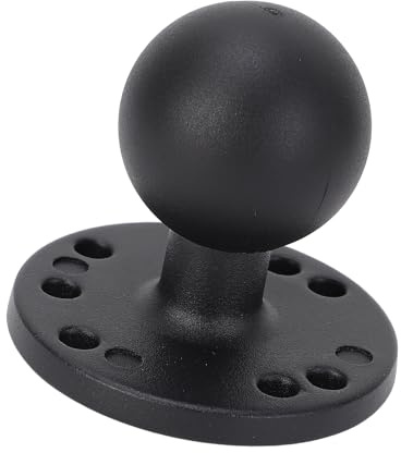 1.5 Inch Ball Mount Base, Anti Slip Locking Adjustment Ball Mount Ram Accessories with Amps Hole Round Plate for C Size Double Socket Arms