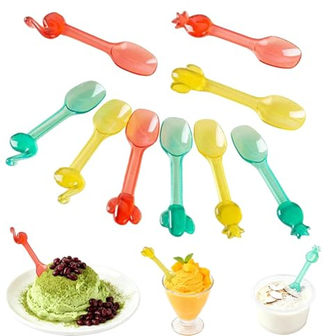 Generic Mini Ice Cream Spoons – 27pcs Reusable Colorful Gelato Spoons for Ice Cream & Dessert