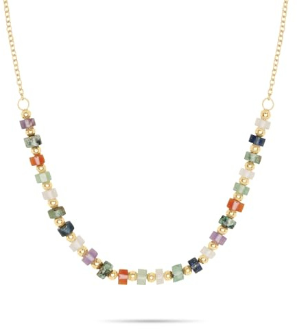 s.Oliver Damen Schmuck – Halsketten aus Edelstahl & eleganten Beads in verschiedenen Farben – Stilvoll & Modern – Perfekte Geschenkidee