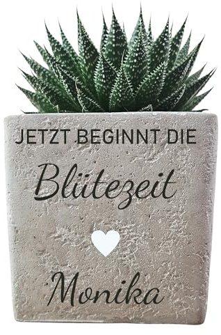 mamir home Abschiedsgeschenk Rente Kollegin – Personalisierter Blumentopf groß – Geschenk Rentnerin – Geschenk zur Pensionierung (Rente, 13 x 13 x 13 cm)