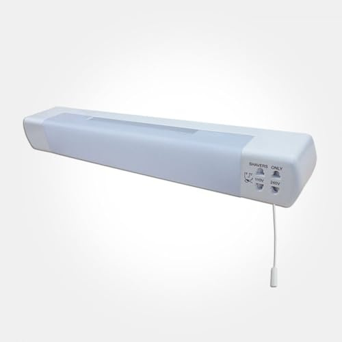 CEW COLCHESTER ELECTRICAL WHOLESALE LTD LED Dual Voltage Bathroom Pull Cord Shaver Light & Socket