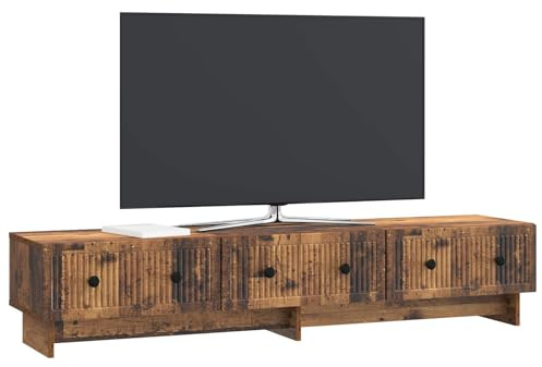 vidaXL TV-Schränk Altholz 147 x 34,5 x 30 cm Holzwerkstoff, Wohnzimmer, Vintage-Stil, rechteckiger TV-Ständer, viel Stauraum, Moderne Medien-Einheit, Holzschrank