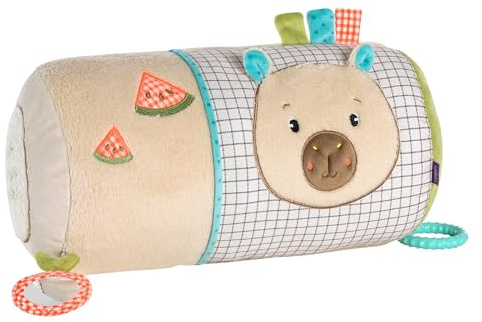 Fehn Capybara Clara Crawling Roll - Crawling Aid with Game Functions | In a fun Capybara Clara design, promotes motor skills, coordination and senses - for babies and toddlers from 0 months