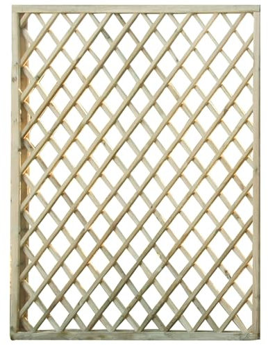 Panneau grillagé Lasa imprégné en pin 90 x 90 avec profil 3 x 3 cm