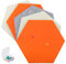 SEG Direct Sechseckig Filztafel in Orange/Elfenbein/Grau, 5-teiliges Set mit Stecknadeln 30 cm x 26 cm