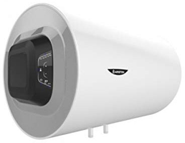 Termo eléctrico, modelo Pro1 Eco H 80 H EU 1500 W de instalación horizontal, display de leds, función Eco Evo, regulación electrónica de la temperatura (Referencia: Ariston 3201955), blanco, estándar